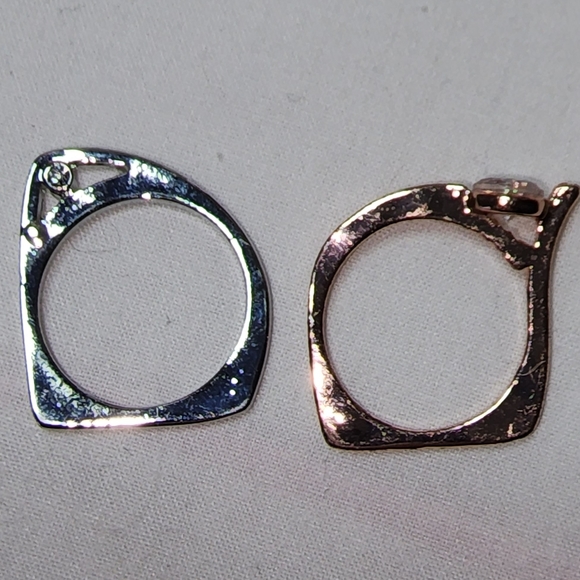 Jewelry Modern Style Costume Ring Set In Rose Gold And Silver Tones